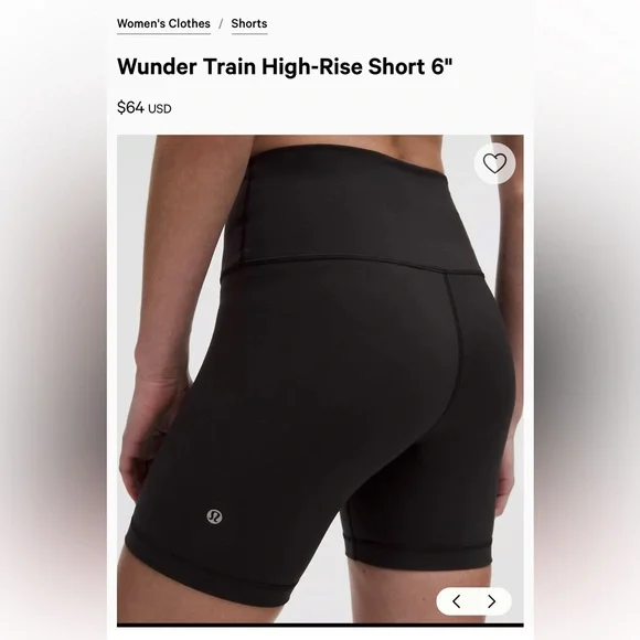 Wunder Train High-Rise Black Shorts like new - Picture 1 of 5